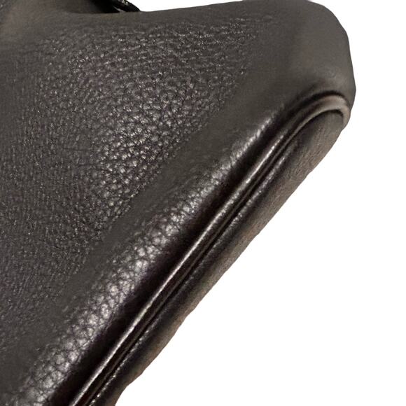 Authentic BURBERRY Vintage Leather Shoulder Hand Bag Purse Black - Picture 12 of 16